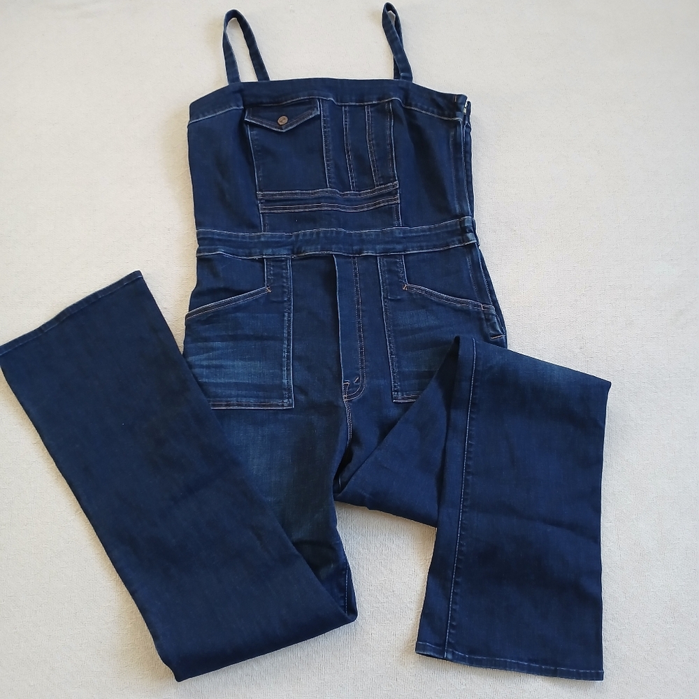 mother ♡ pocket hustler overall denim 32 coastal cowgirl retro 70s minimal work